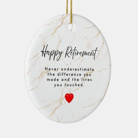 Happy Retirement Appreciation Coworker Boss Nurse Keramik Ornament (Rechts)