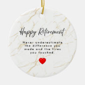 Happy Retirement Appreciation Coworker Boss Nurse Keramik Ornament (Vorne)