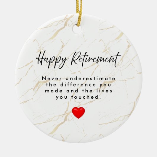 Happy Retirement Appreciation Coworker Boss Nurse Keramik Ornament (Vorne)