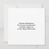 Happy Retirement Art Printkarte (Rückseite)