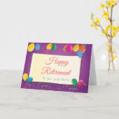 Happy Retirement auf Ihrer Lady Parts Card Karte (Gelbe Blume)