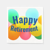 Happy Retirement Balloons Serviette (Vorderseite)