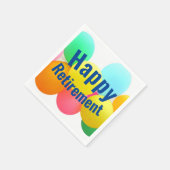 Happy Retirement Balloons Serviette (Ecke)