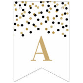 Happy Retirement Banner Gold Black Confetti (Zweite Fahne)