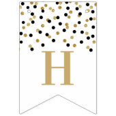 Happy Retirement Banner Gold Black Confetti (Erste Fahne)