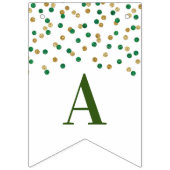 Happy Retirement Banner Gold Green Confetti (Zweite Fahne)