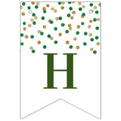 Happy Retirement Banner Gold Green Confetti (Erste Fahne)