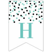 Happy Retirement Banner Silver Black Confetti (Erste Fahne)