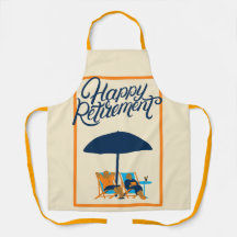 Happy Retirement Beach All-over-Print-Schürze
