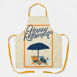 Happy Retirement Beach All-over-Print-Schürze Schürze