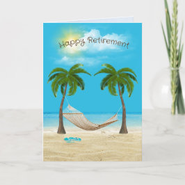 Happy Retirement Beach Hammock Karte