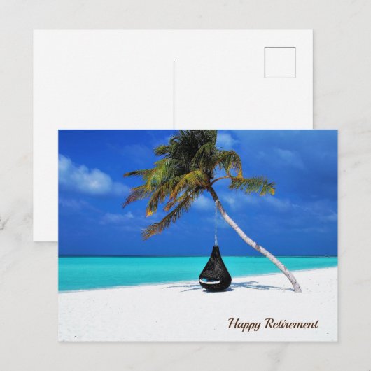 Happy Retirement Beach Postkarte (Vorne/Hinten)
