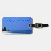 Happy Retirement - Blauer Himmel, blauer Ozean Gepäckanhänger (Vorderseite horizontal)