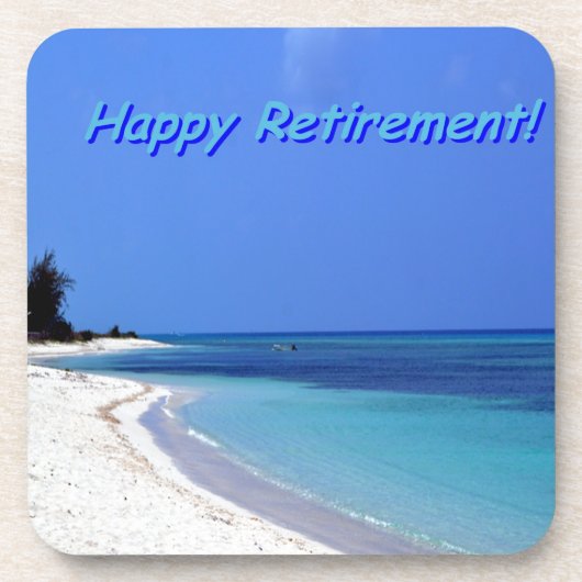 Happy Retirement - Blauer Himmel, blauer Ozean Untersetzer (Vorderseite)