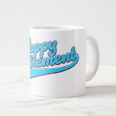 Happy Retirement Blue Edition Jumbo-Tasse (Vorderseite Rechts)