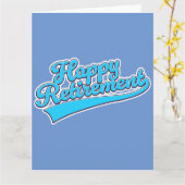 Happy Retirement Blue Edition Karte (Gelbe Blume)