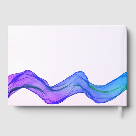 Happy Retirement Blue Lila Watercolor Custom Gästebuch (Rückseite)