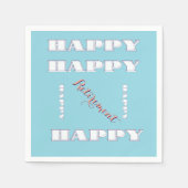 HAPPY Retirement Blue Serviette (Vorderseite)