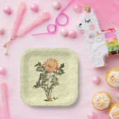 Happy Retirement Blume Personalisiert Pappteller (Party)