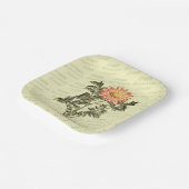 Happy Retirement Blume Personalisiert Pappteller (Gewinkelt)