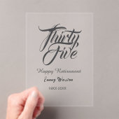 Happy retirement bold letter name year elegant sim acryleinladungen (Insitu (Handheld))