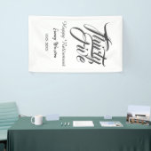 Happy retirement bold letter name year elegant sim banner (Messeveranstaltung)