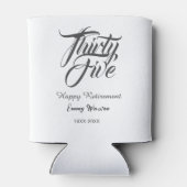 Happy retirement bold letter name year elegant sim dosenkühler (Rückseite)