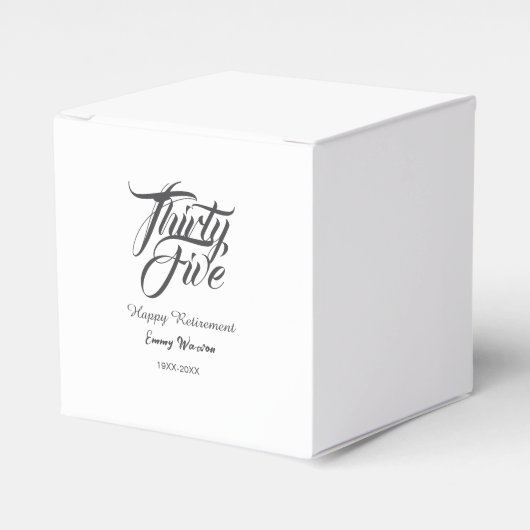 Happy retirement bold letter name year elegant sim geschenkschachtel (Vorderseite)