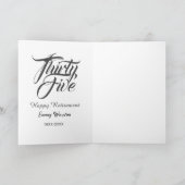 Happy retirement bold letter name year elegant sim karte (Innenseite)