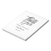 Happy retirement bold letter name year elegant sim notizblock (Rotiert)