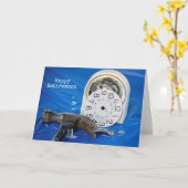 Happy Retirement Broken Alarm Clock Karte (Gelbe Blume)