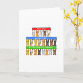 Happy Retirement Brother Cartoon Katzen Karte (Gelbe Blume)