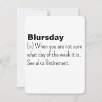 Happy Retirement Card, Blursday, Funny Retirement,