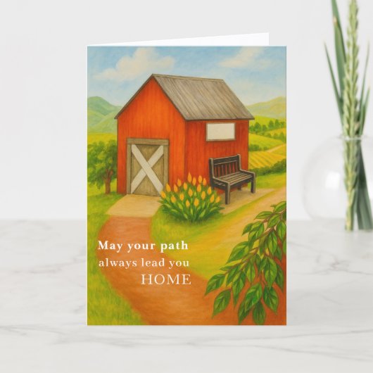 Happy Retirement Card Quiet Countryside Scene Karte (Vorderseite)