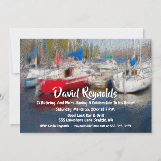 Happy Retirement Celebration Name Einladung (Rückseite)
