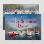 Happy Retirement Celebration Name Einladung (Vorne/Hinten)