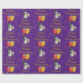 Happy Retirement Celebration Sparkling Wein Geschenkpapier (Flach)