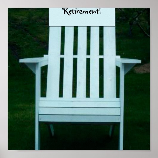 Happy Retirement Chair Poster (Vorne)