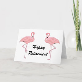 Happy Retirement Classic Flamingos Karte
