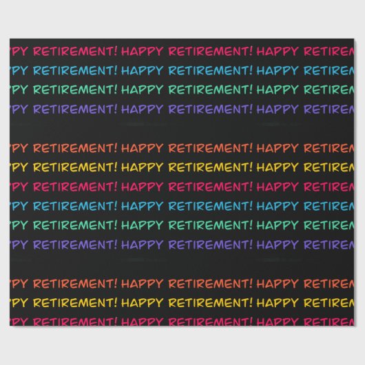 Happy Retirement Colorful Design Geschenkpapier (Flach)