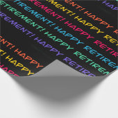 Happy Retirement Colorful Design Geschenkpapier (Ecke)