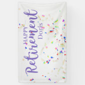 Happy Retirement Confetti Banner (Vertikal)