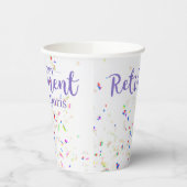 Happy Retirement Confetti Papiertasse Pappbecher (Links)