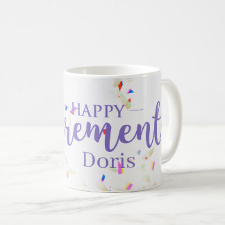 Happy Retirement Confetti Tasse