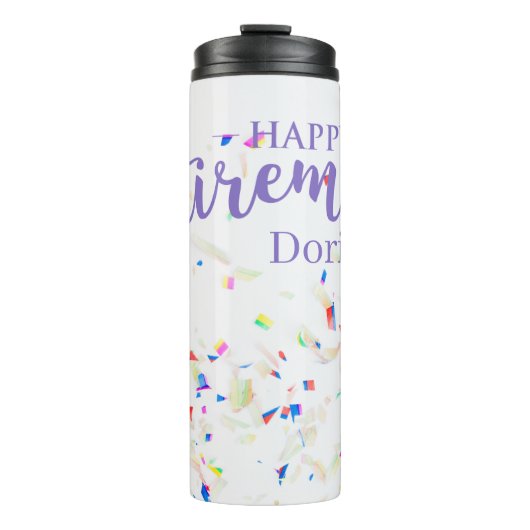 Happy Retirement Confetti Thermal Tumbler Thermosbecher (Vorderseite)