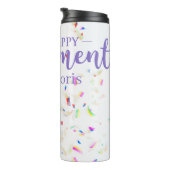 Happy Retirement Confetti Thermal Tumbler Thermosbecher (Nach rechts gedreht)
