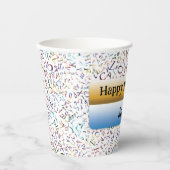 Happy Retirement Custom Teacher Letter Scramble Pappbecher (Vorderseite)