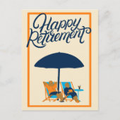 Happy Retirement - Customization - Beach Chairs Feiertagspostkarte (Vorderseite)