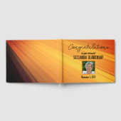 Happy Retirement Diagonal Gold Streak Custom Foto Gästebuch (Voll)