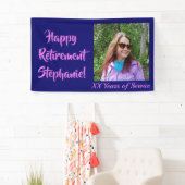 Happy Retirement Dunkle Lila Foto Rente Banner (Insitu)